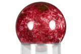 Vibrant Pink, Polished Thulite Sphere - Trondheim, Norway #380810-1